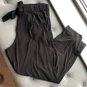 Ankle jersey tie waist pants